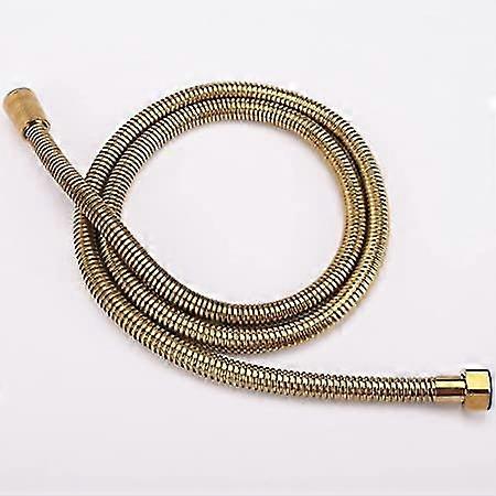 Zk-shower Hose 2m Gold Stainless Steel Enclosed Shower Hose, Explosion Proof, Leak Proof And Twist Proof, Universal Connection Size G  Inch, Suitable