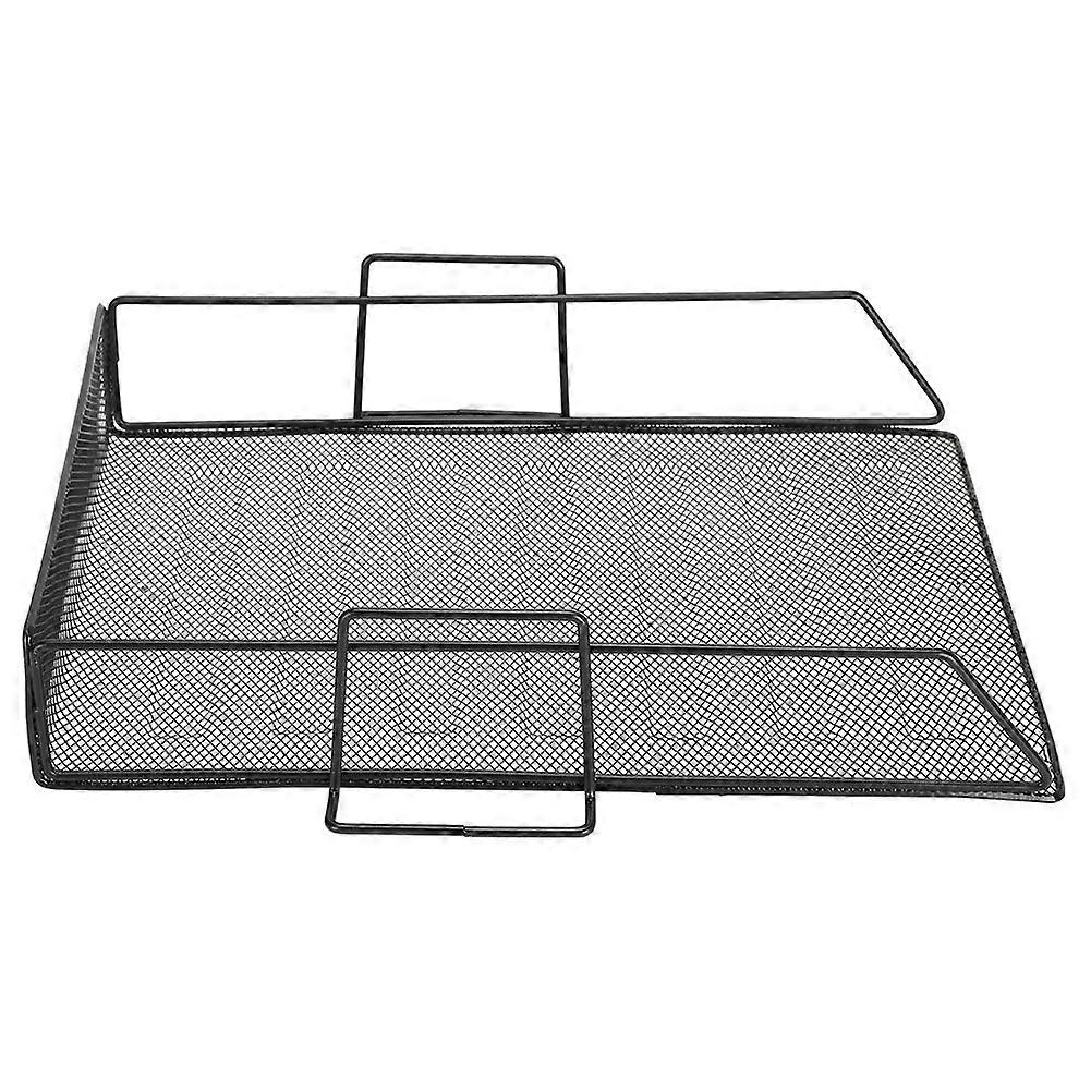 Desktop Tray Organizer Document Letter File Rack Iron Storage Bookshelf Office Supply