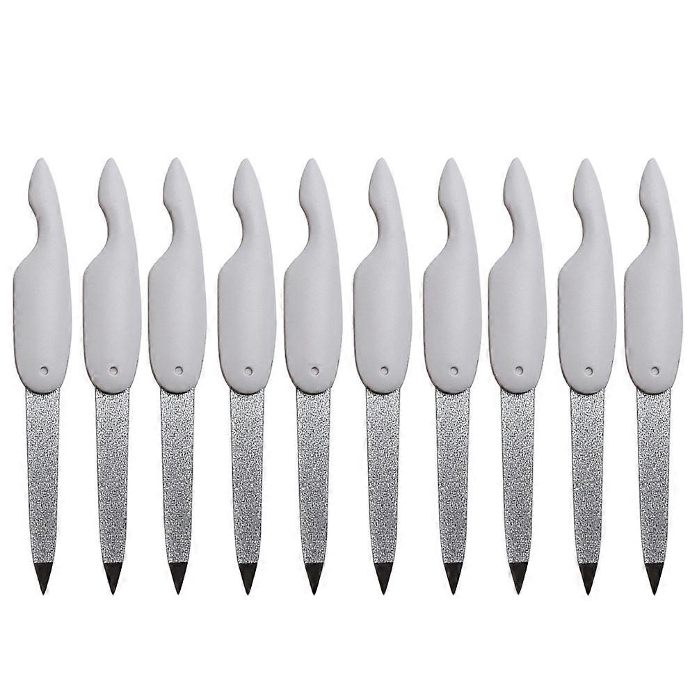 10pcs Folding Nail Files Professional Double Side Portable Manucure Files Nail Buffer