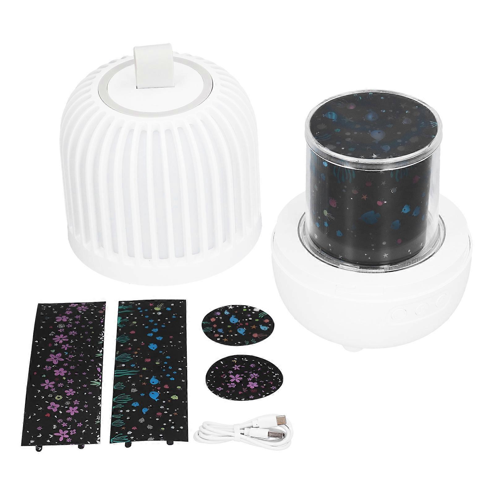 Star LED Projector Lamp USB Charging Rotatable Music Projection Light for Kids Home