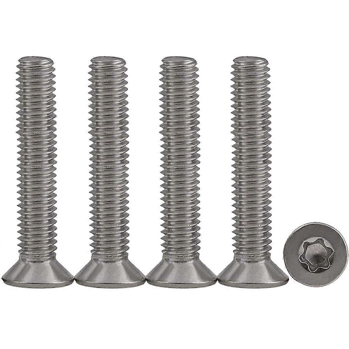 25 قطعة M5 × 40 مسامير رأس غاطسة 304 مسامير توركس من الفولاذ المقاوم للصدأ مسامير آلة مسامير قياسية مسامير ملولبة بالكامل لمعدات الماكينة و Ho