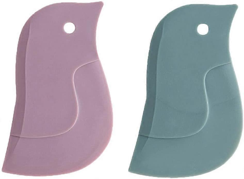 2pcs Penguin Shape Baking Tool Soft Cleaning Blade Scraper11x7 cm