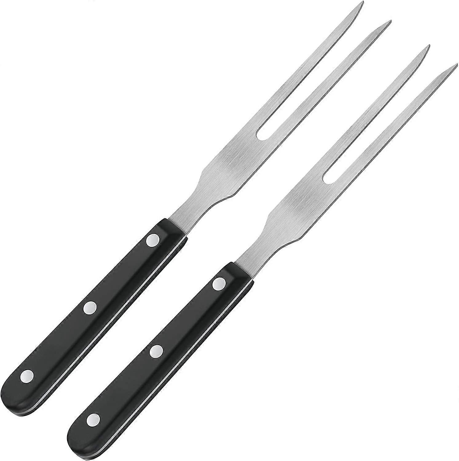 2 Pieces Stainless Steel Meat Serving Fork,with Plastic Handle Serving Grill Fork