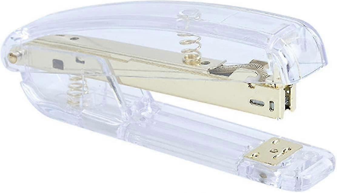 Acrylic Stapler, Desk Supplies Accessories Manual Stapler For Home School Office Student, Gold