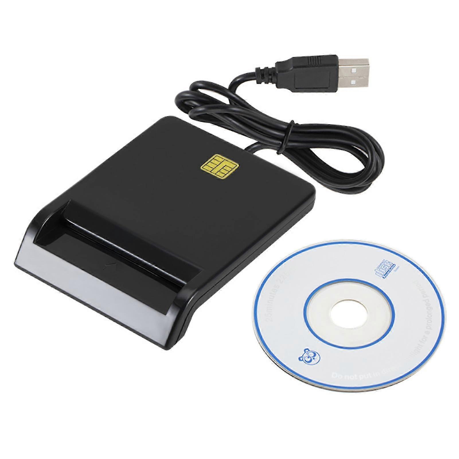 Lecteur de carte à puce USB DNI ATM IC, conforme à la norme ISO 7816, classe A, AB et C, compatible avec Windows, Linux et Mac OS