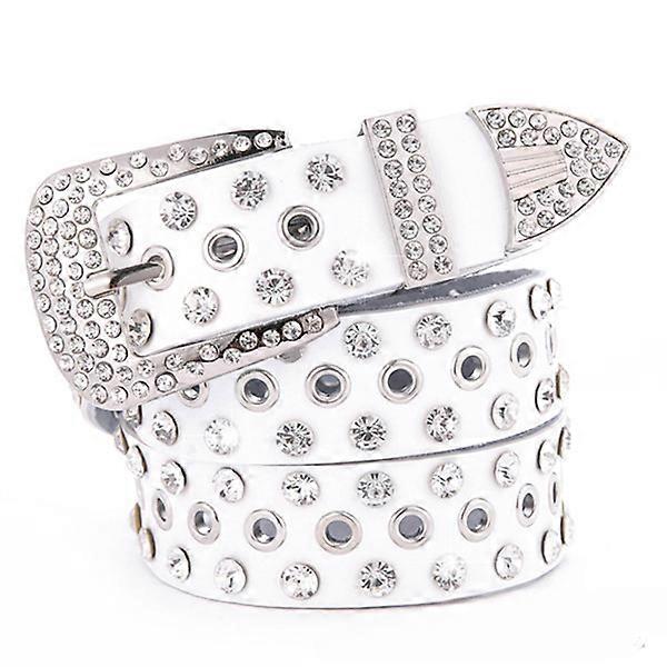 Mustavalkoinen nahkainen strassi Länsivyö lehmäpojalle ja lehmätytölle