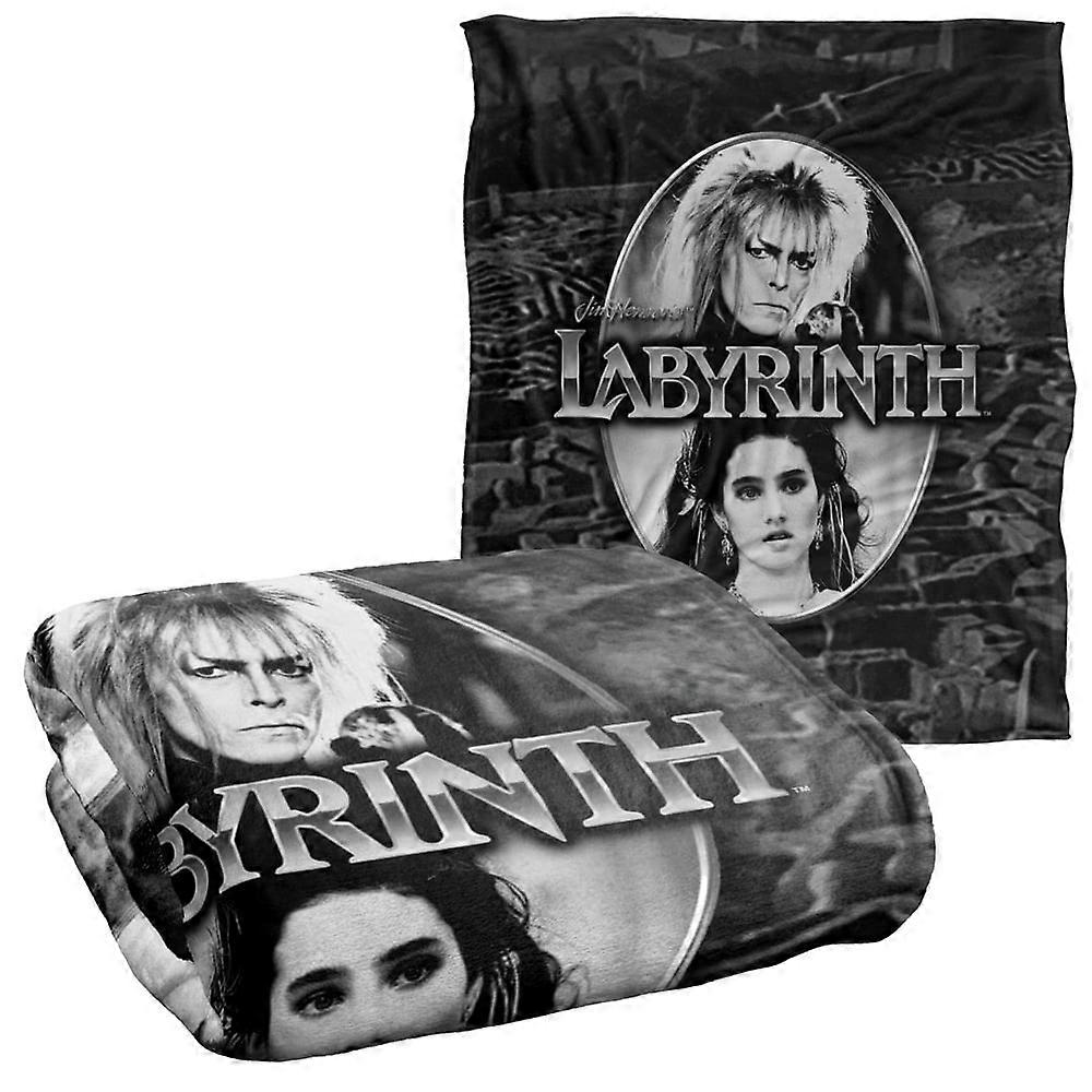 Labyrinth Blanket, , Silver Portrait Maze, Silky Touch Super Soft Throw Blanketascf324