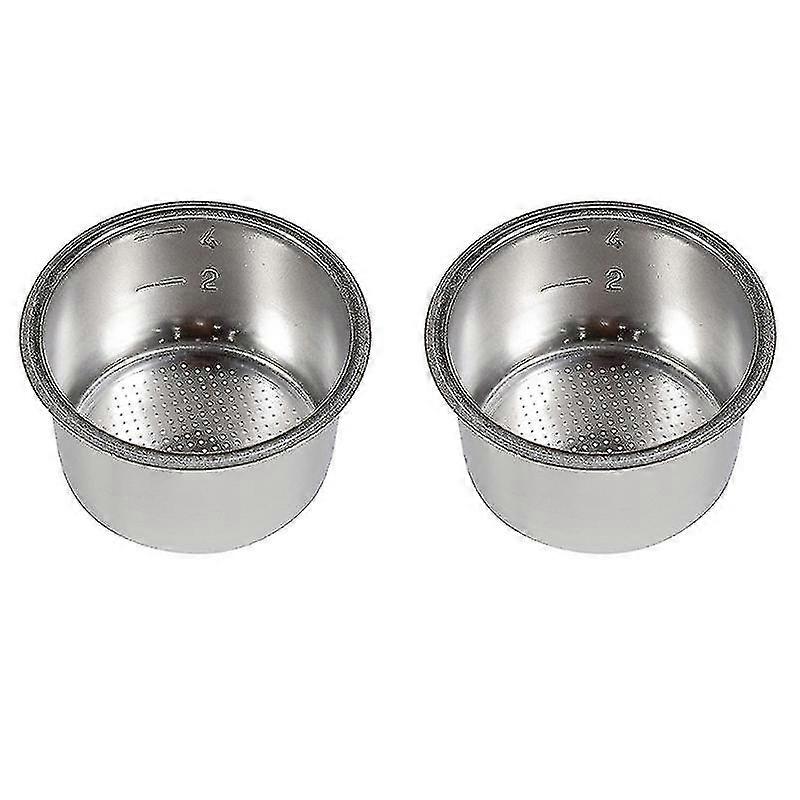 2pcs 51mm 4 Cups Filter Replacement Filter Basket For Coffee Bottomless Portafilter For Ec680/ec685