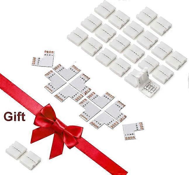 L-Shape 4-Pin Connector 10-Pack 10mm Right Angle Corner Solderless