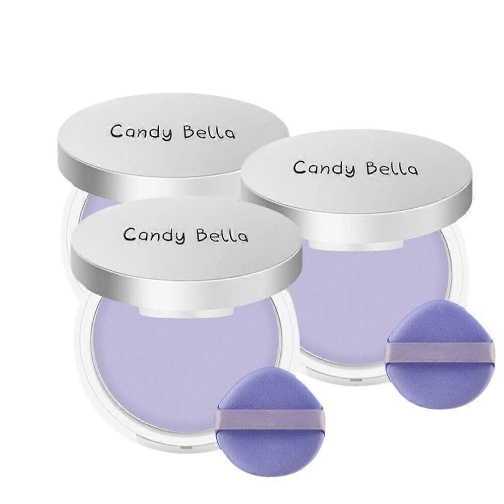 3 قطع 2024 مسحوق لافندر غير لامع جديد ، لبودرة إعداد الوجه كانديز بيلا
