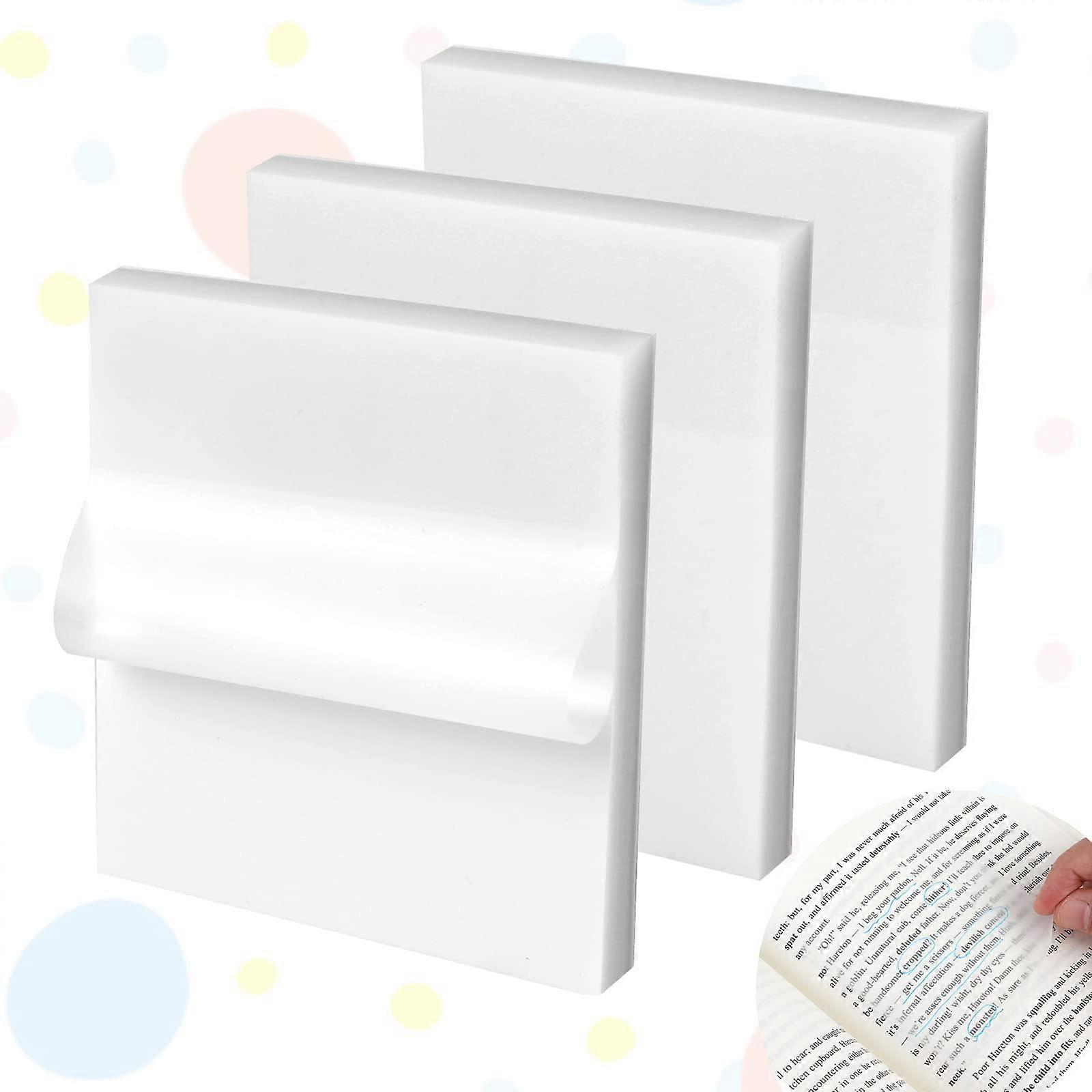 Sticky Notes Set, 150 Sheets Transparent Sticky Notes, Self Adhesive Clear Sticky Note Square, Waterproof Translucent