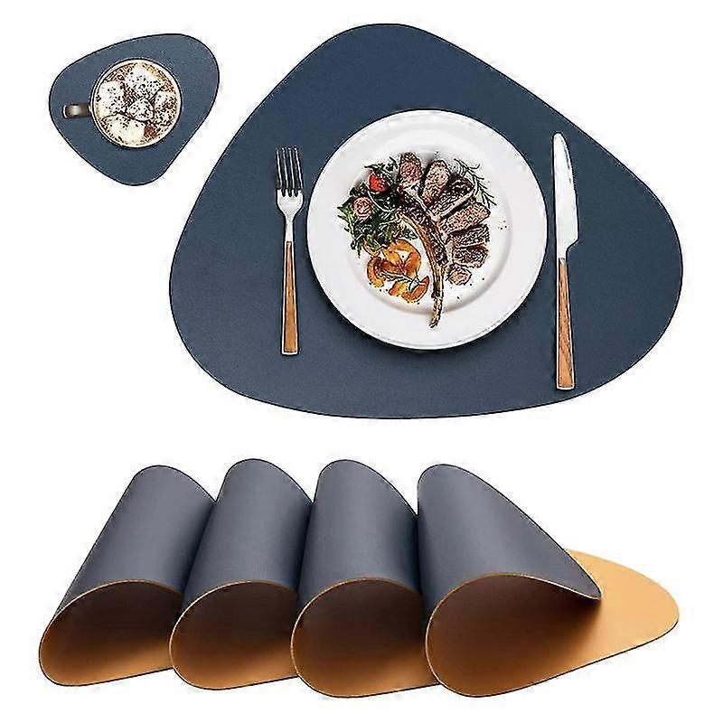 Placemats And Coasters 4 Sets,placemats,washable Plastic Round,table Decoration Dining Table, Place