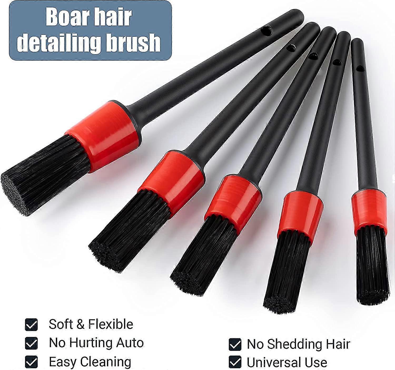 Automatic Detailing Brush Set 9 Pieces Heilwiy For Cleaning Interior, Exterior Wheels Gift