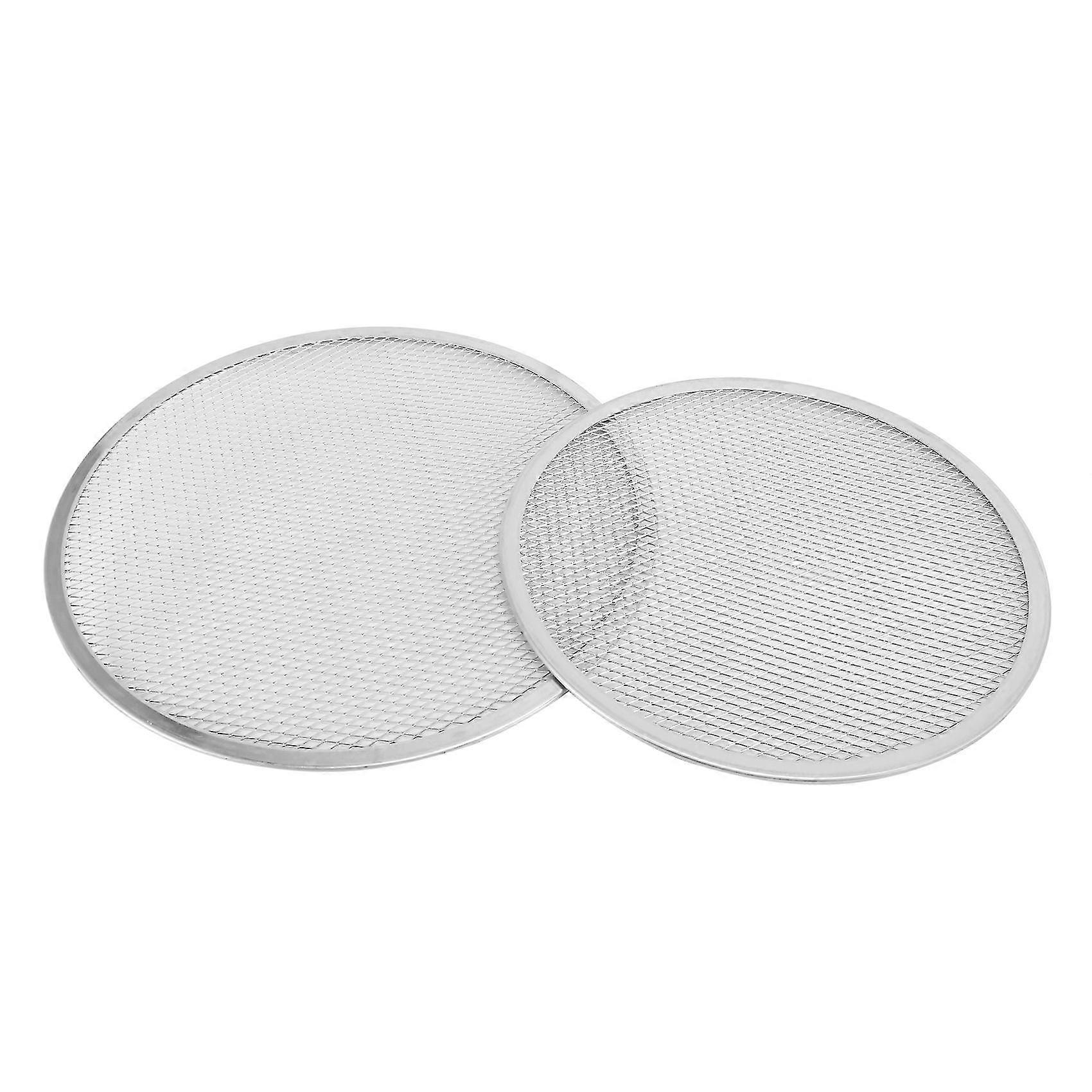 12inch/14inch Non-stick Pizza Screen Pan Baking Tray Set -new Seamless Aluminum Pizza Net Bakeware
