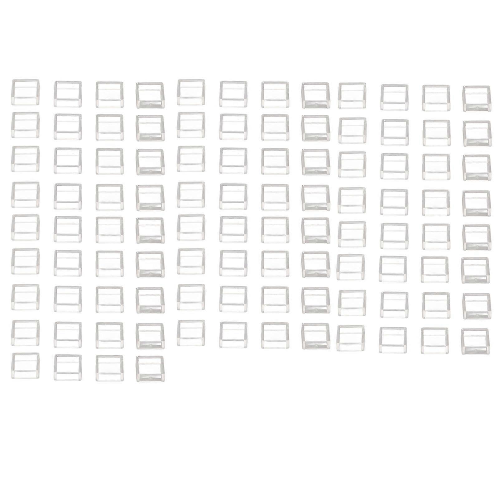 100Pcs Tactile comutator Cover Tact Touch Button Cap Square Transparent ABS Set Kit