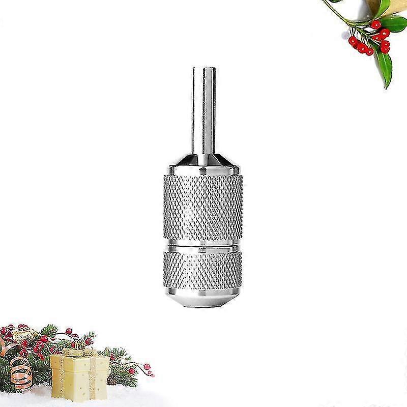 25mm Self-locking Machine Handle Stainless Steel Tube Tip Grip Body Art Supply For Machine (silver)