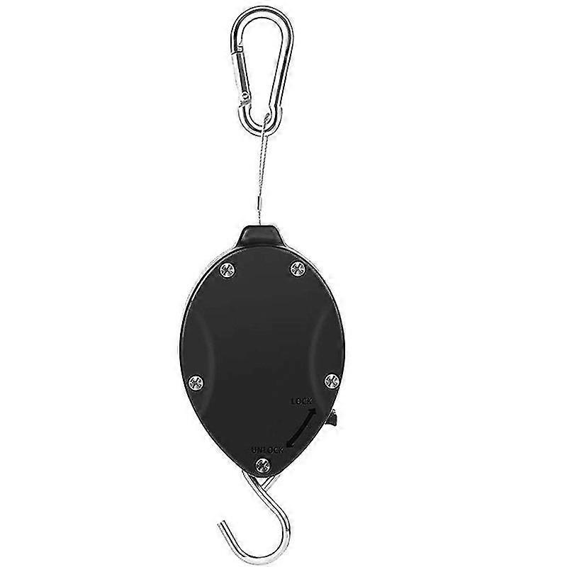 Retractable Pulley Hanging Basket Pull Down Hanger Garden(1pcs,black)