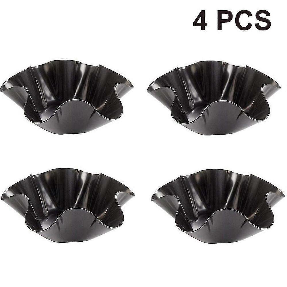 4 Pcs Wavy Baking Tins, Made Of Carbon Steel And A Non-stick Coating