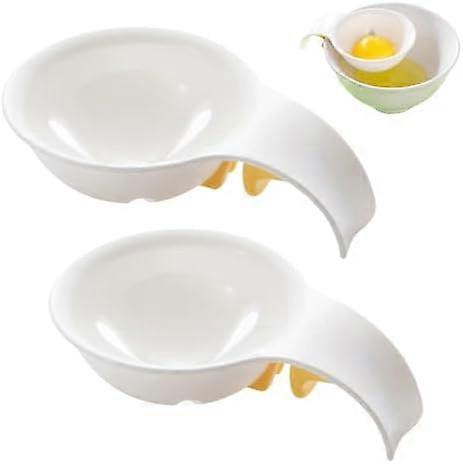 (2PCS) New Egg Separator, Egg White Separator Egg Yolk Separator Egg Shell Opener Egg Cracker Tool for Raw Eggs, Cube Egg Separator Handheld Egg shell