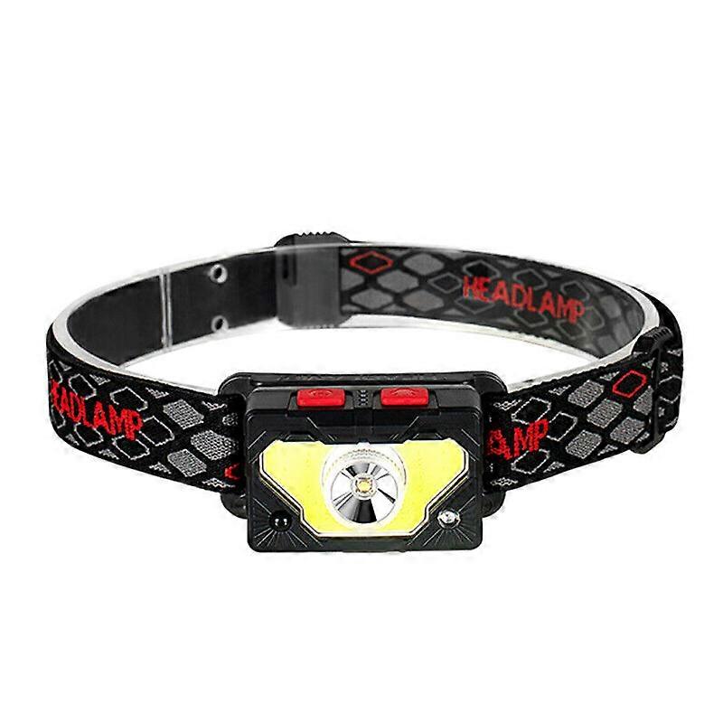 LED Headlamp USB Rechargeable Head Light Flashlight Torch Lamp Motion Sensor