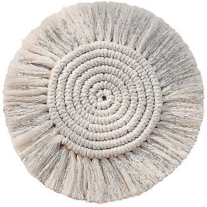 Handgemachtes Makramee-Untersetzer-Set, handgewebtes Tischset, böhmischer reiner Untersetzer