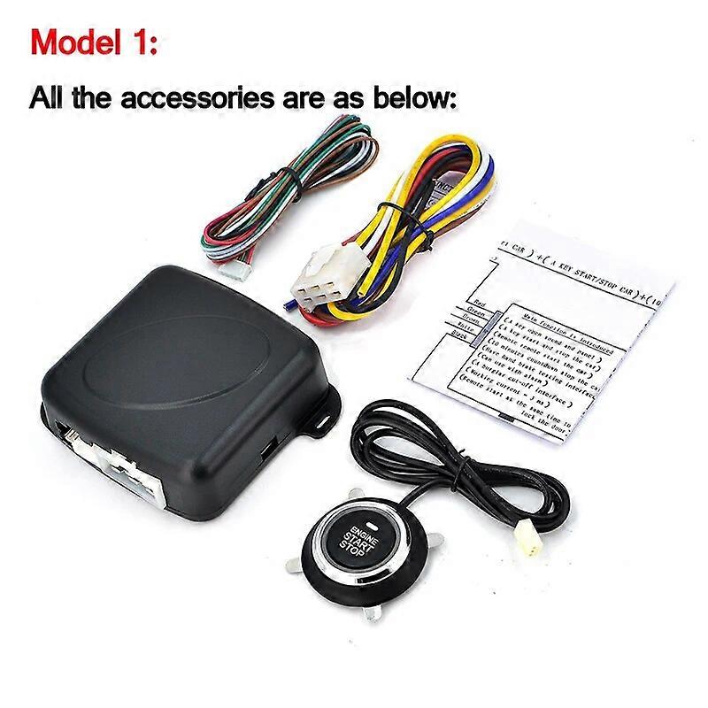 12V Auto Car Keyless Entry Start System One Start Stop Engine Push Button Vehicle Alarm PKE Remote Auto Start dropshiping