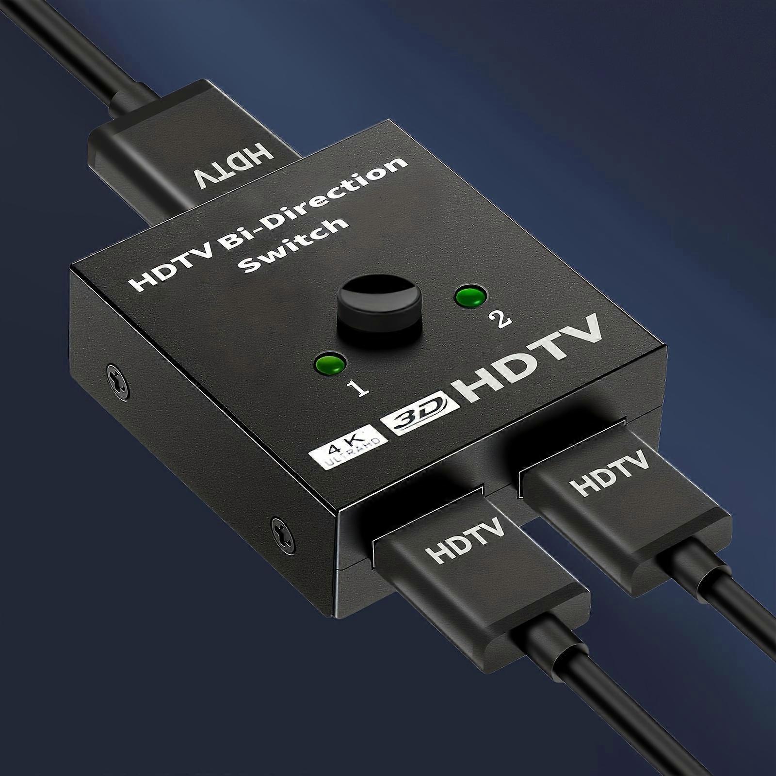 Avedio Links HDTV Switch 4K@60Hz HDTV Splitter, Bi-Directional HDTV 2.0 HDCP 2.2 Switcher 2 In 1 Out, HDTV Splitter 1 In 2 Out Support 3D HDR For Xbox