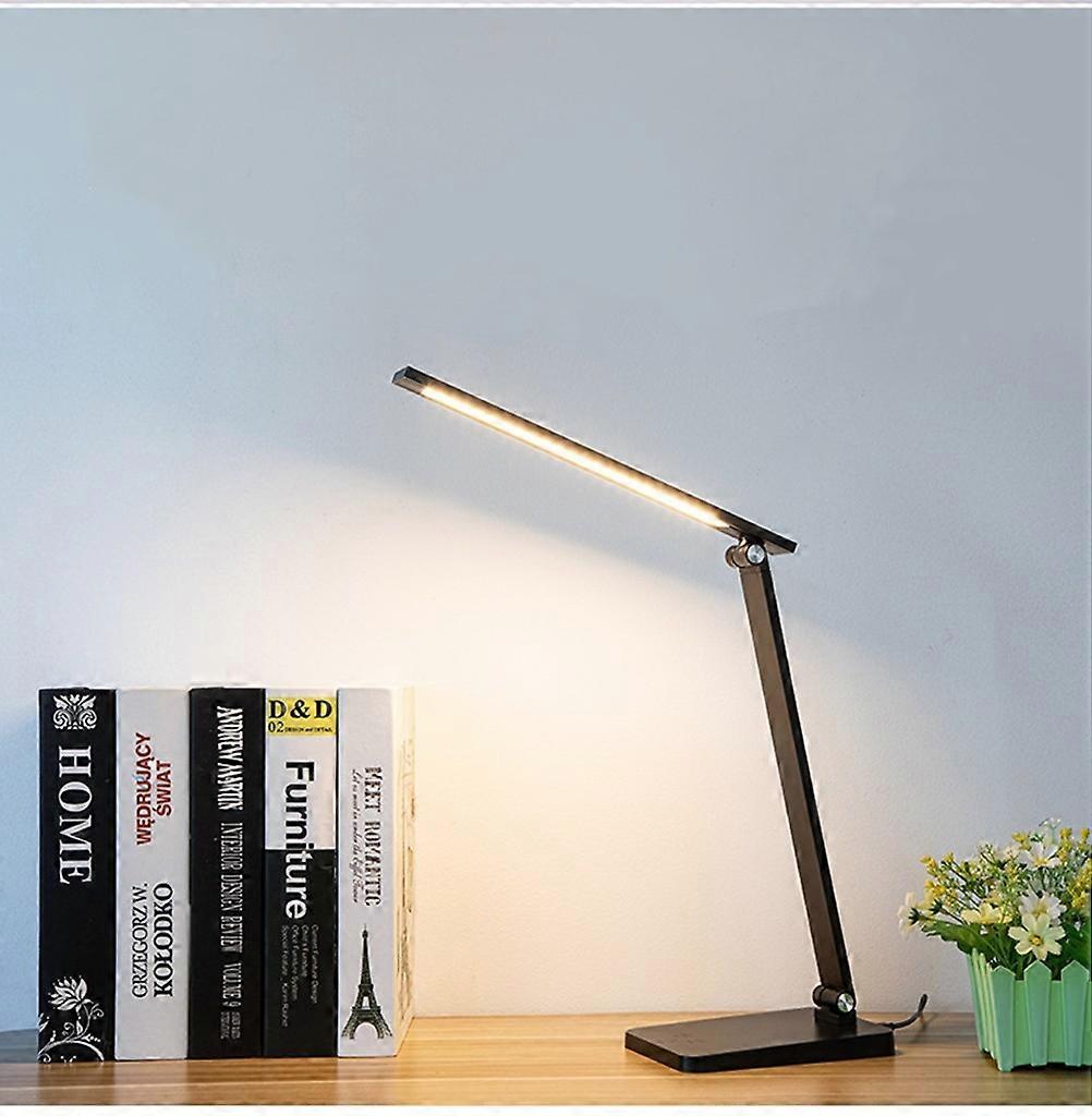 LED Desk Lamp, 8196LED Dimmable Table Lamps, 5 Color Modes and Adjustable Brightness Touch Control Eye Protection 360 Rotatable Bedside Lamp with Memo