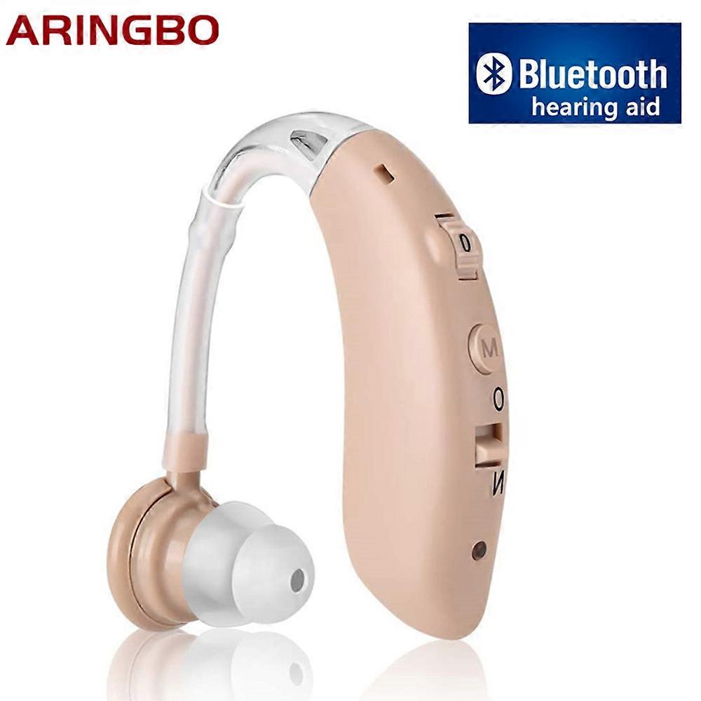 Best Rechargeable Bluetooth USB Mini Digital BTE Hearing Aid Sound Amplifier For Mild To Severe Hearing Loss Drop Shipping
