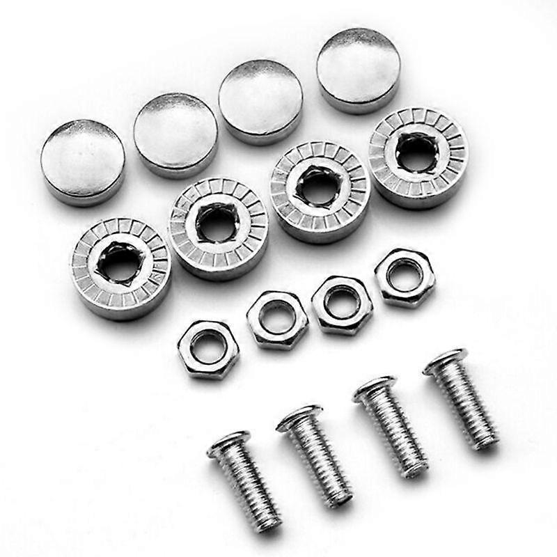 Universal Car License Plate Frames Screw Cap Kit Tag Metal Latches Cover
