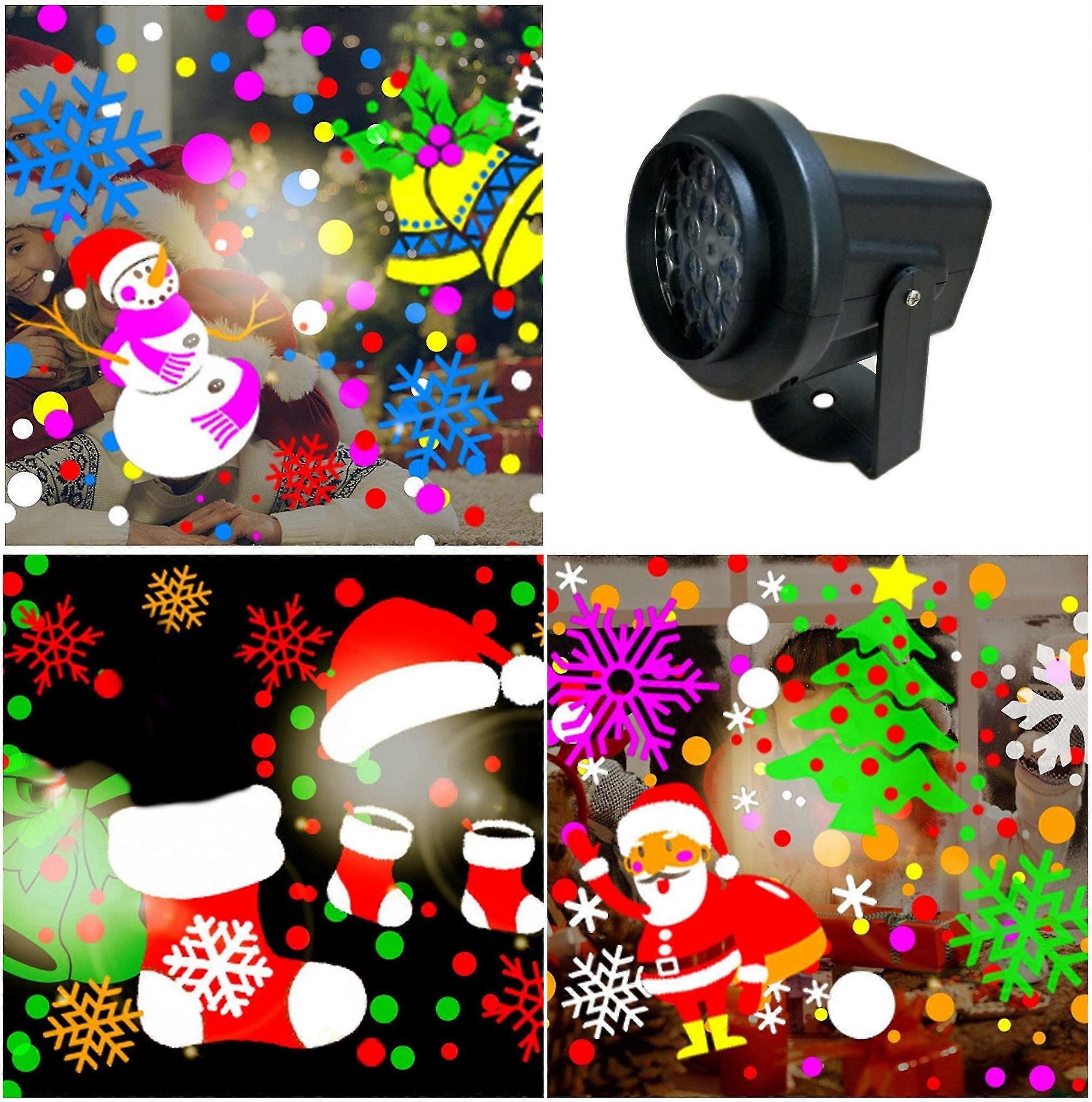 Christmas Dance Table Lamp Indoor 16 Figure Hd Festival Rotating Pattern Projection Lamp
