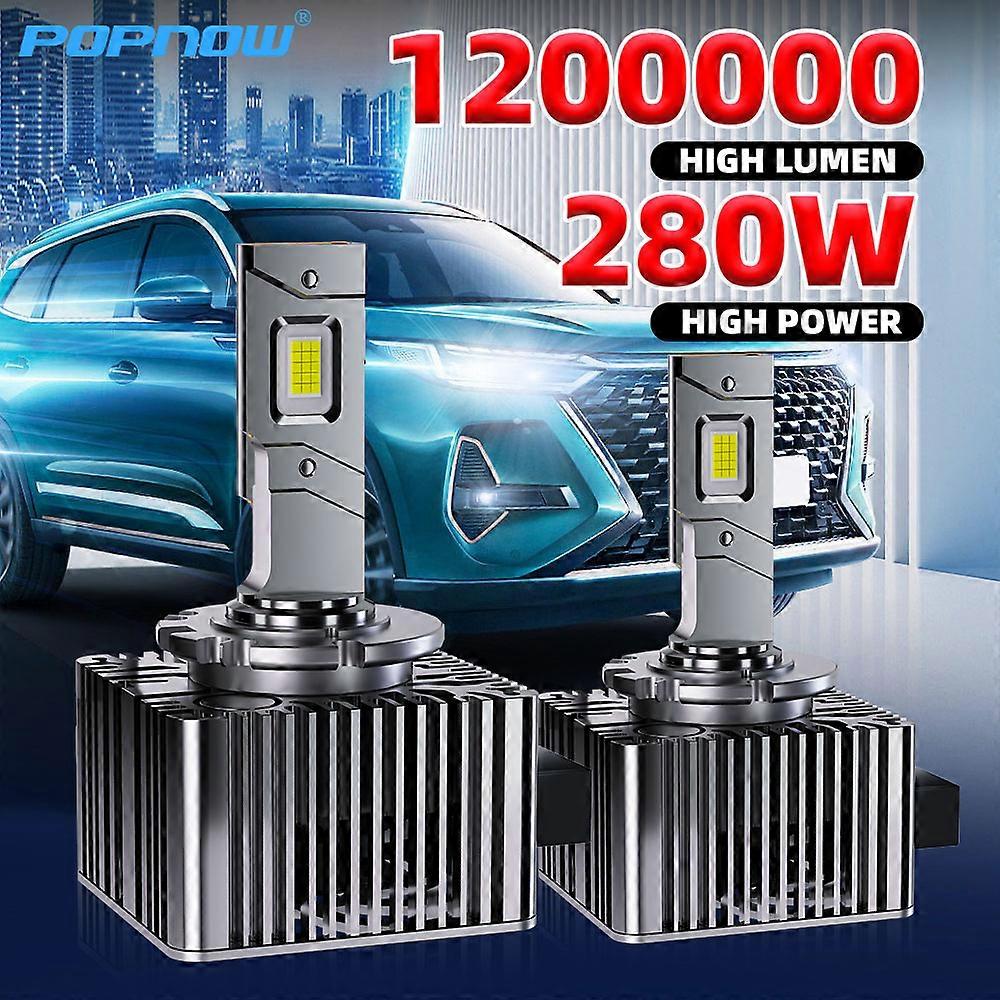 2Pcs NEW 280W D1S Led Headlight D3S Canbus Bulbs CSP D4S D5S D2S Led Lights 120000LM D4R D2R Car Lamp D Series Car Bulbs 6000K