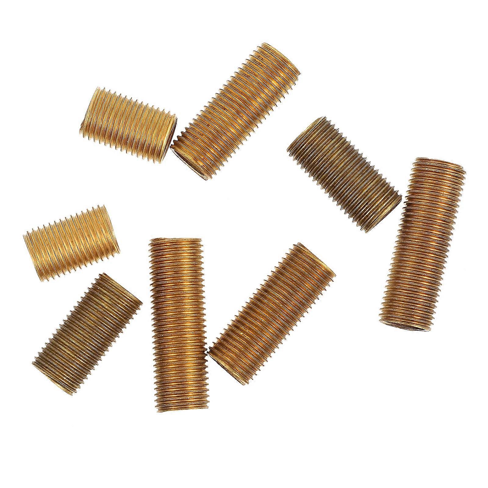 8 قطع 1 كيس مصباح نحاسي توصيل قضبان جودة أنابيب الخيط الخفيف (ذهبي)