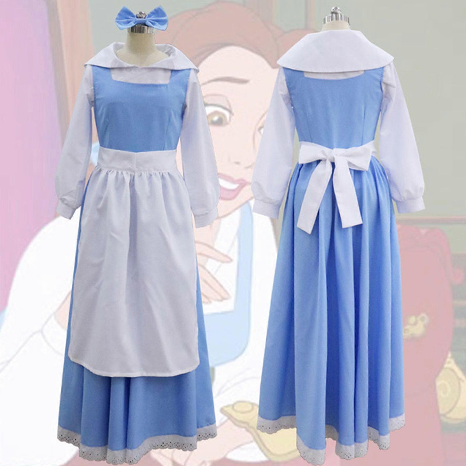 Belle Costume Blue for Women, Beauty and the Beast Dress, Adult