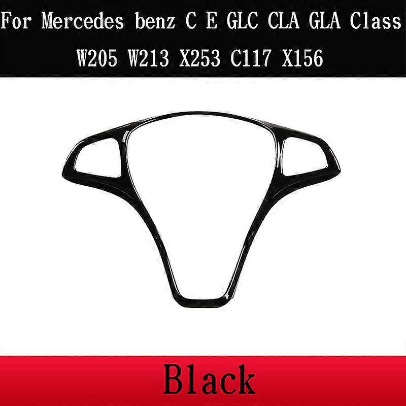 Abs Carbon Fiber Style Car Steering Wheel Decoration Frame Trim For Mercedes Benz C E Glc Cla Gla Class W205 W213 X253 C117 X156