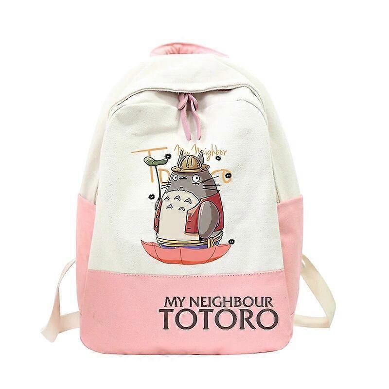 Harajuku Funny Cat Backpack for Kids Anime Cartoon Patchwork Canvas Shoulder Bag for School