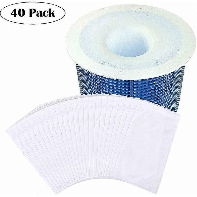 Für 40er-Pack Poolsocken für feine Netze - Schwimmbäder und Spa-Filter, wiederverwendbares ultrafeines Netz für unterirdische und oberirdische Pools