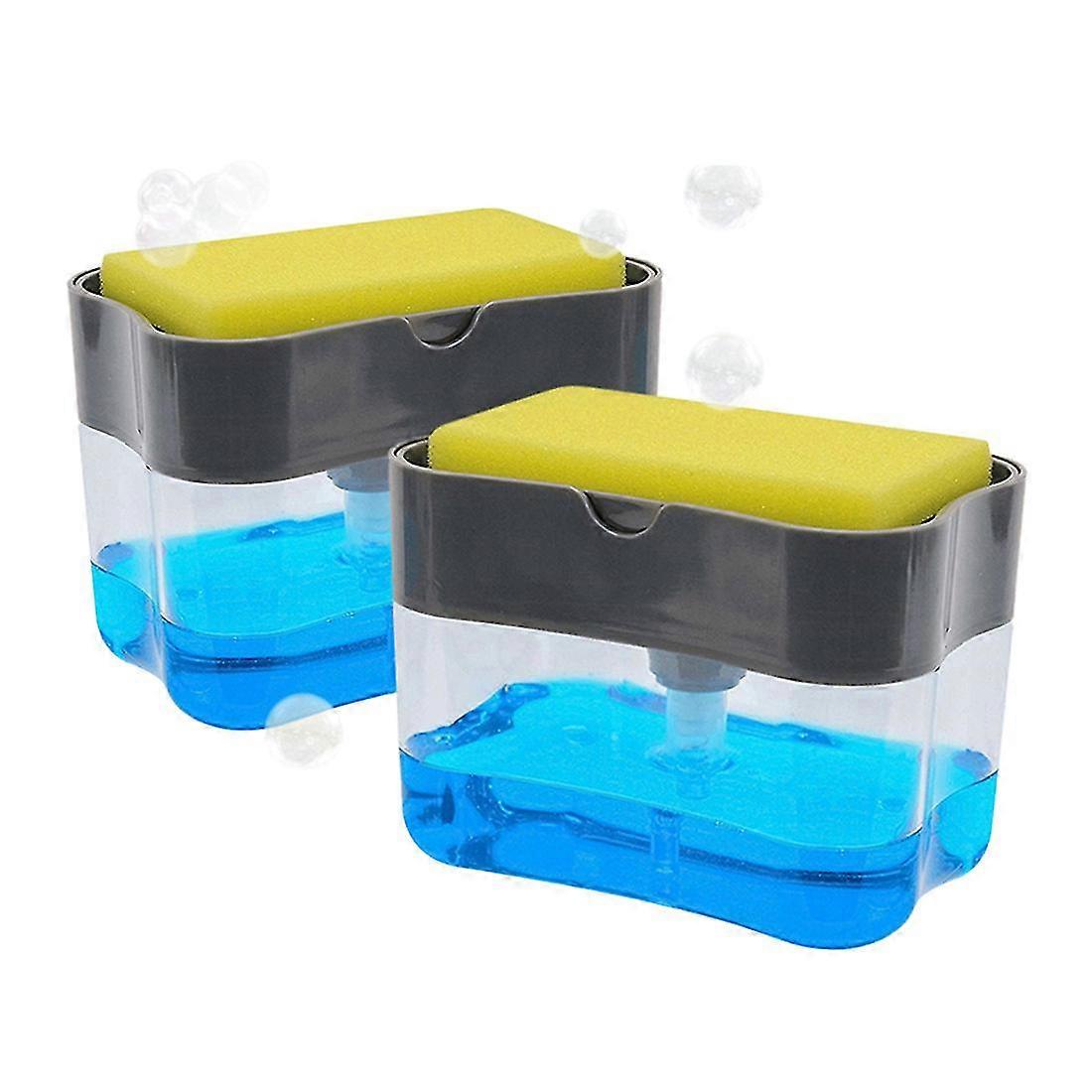 Soap Dispenser Pump With Sponge Manual Press To Clean Liquid Dispenser Container Manual Press Soap Storage Kitchen Tool