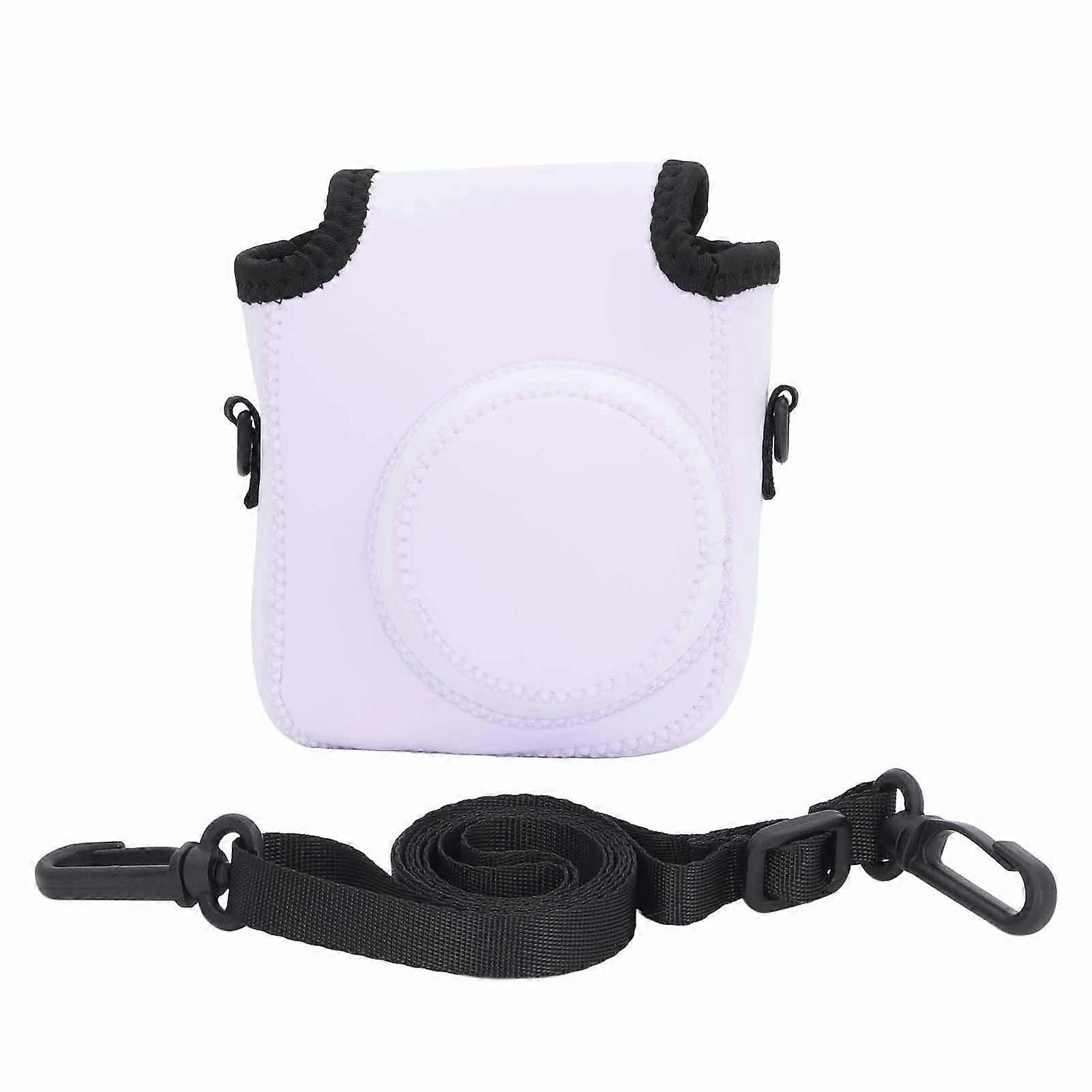 Instant Camera Case Easy to Use Dust Proof Adjustable Shoulder Strap Instant Camera Storage Bag for Instax Mini 12 Purple