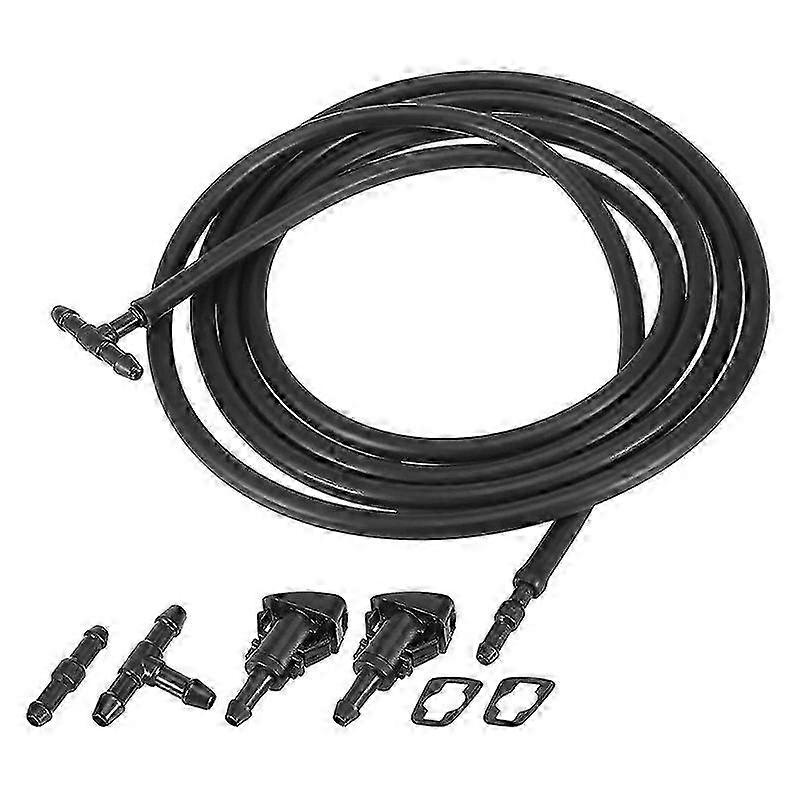 Front Windshield Washer Nozzles Kit for Ram for Windshield Washer Hose with Connectors Replaces 511