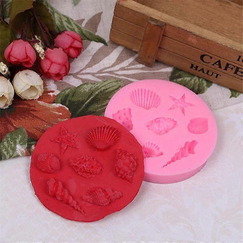 3D Zeester Zeeschelpen Schelp Siliconen Vorm Fondant Taart Versieren Tools Chocolade Snoep Mallen