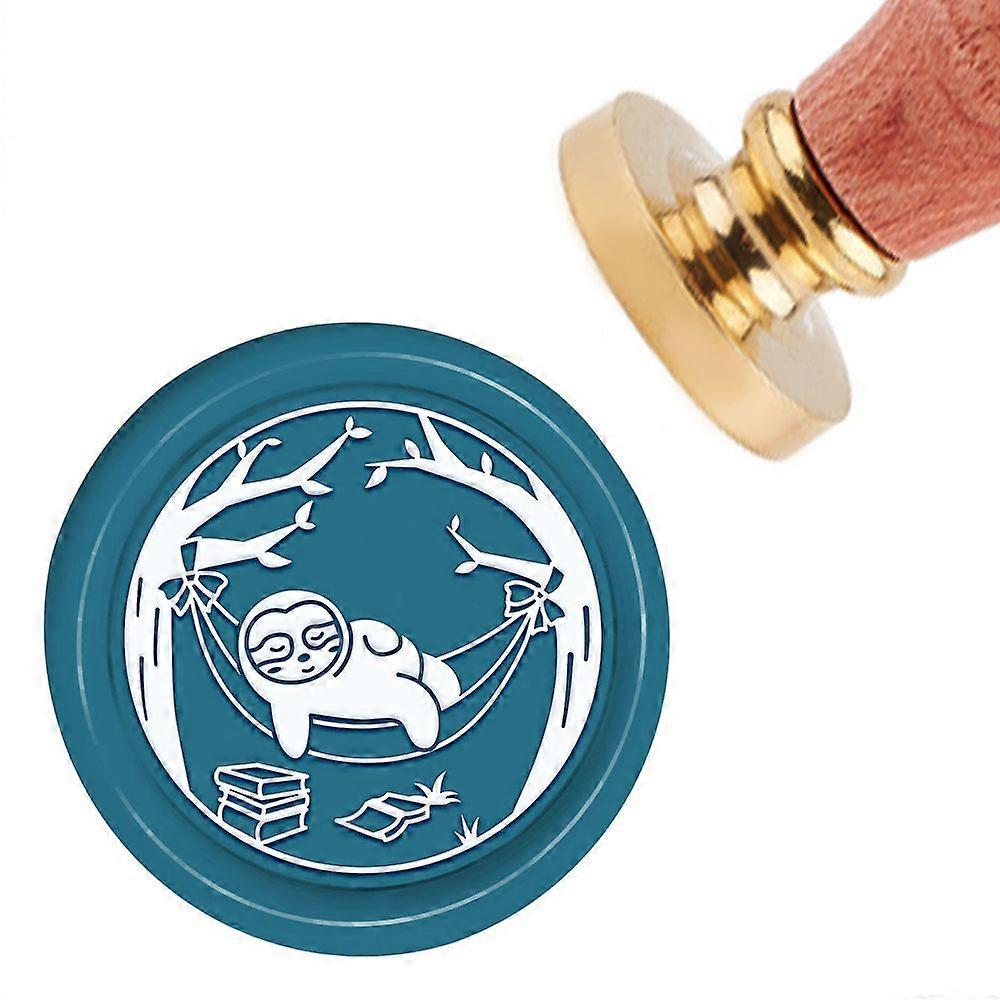 Brass Wax Seal Stamp with Handle for DIY Scrapbooking Animal Pattern 3.5x1.18 inch(8.9x3cm)