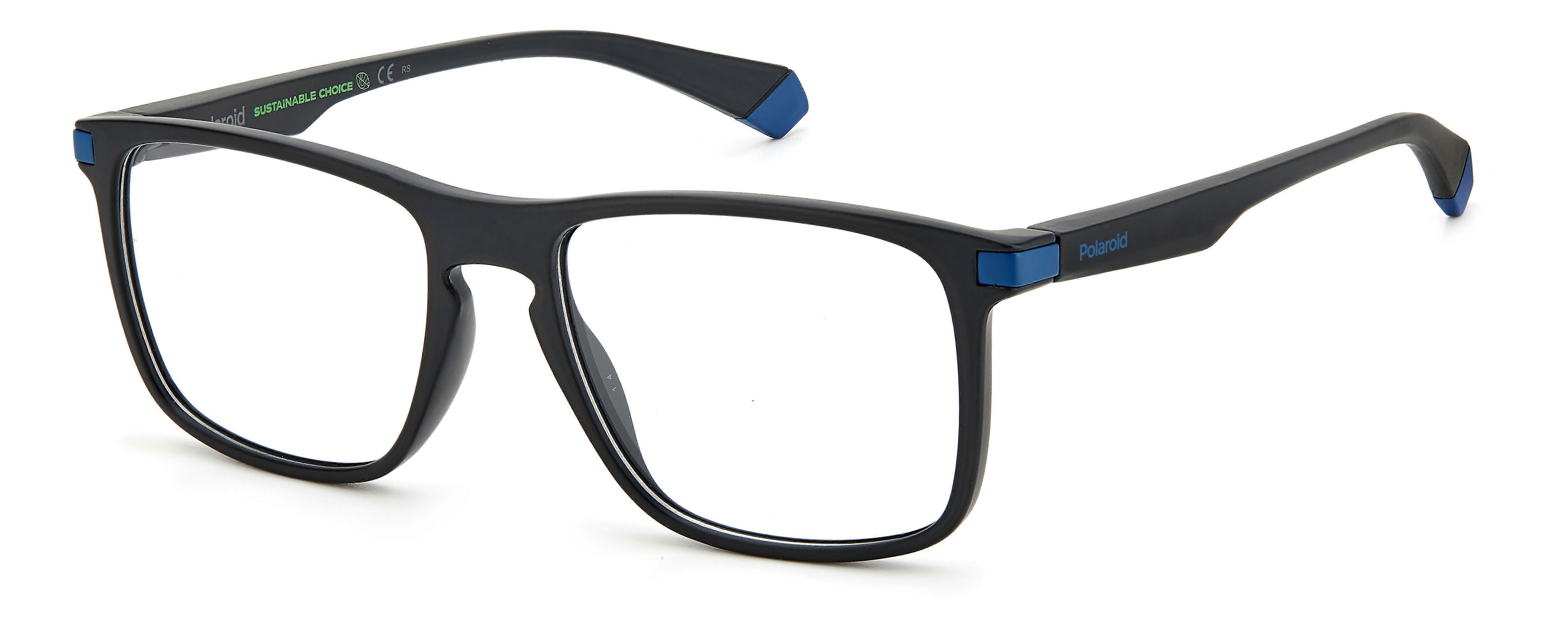 Eyewear Frames POLAROID PLD D447 VKM MATTE BLACK PETROL 54/17/140 MAN