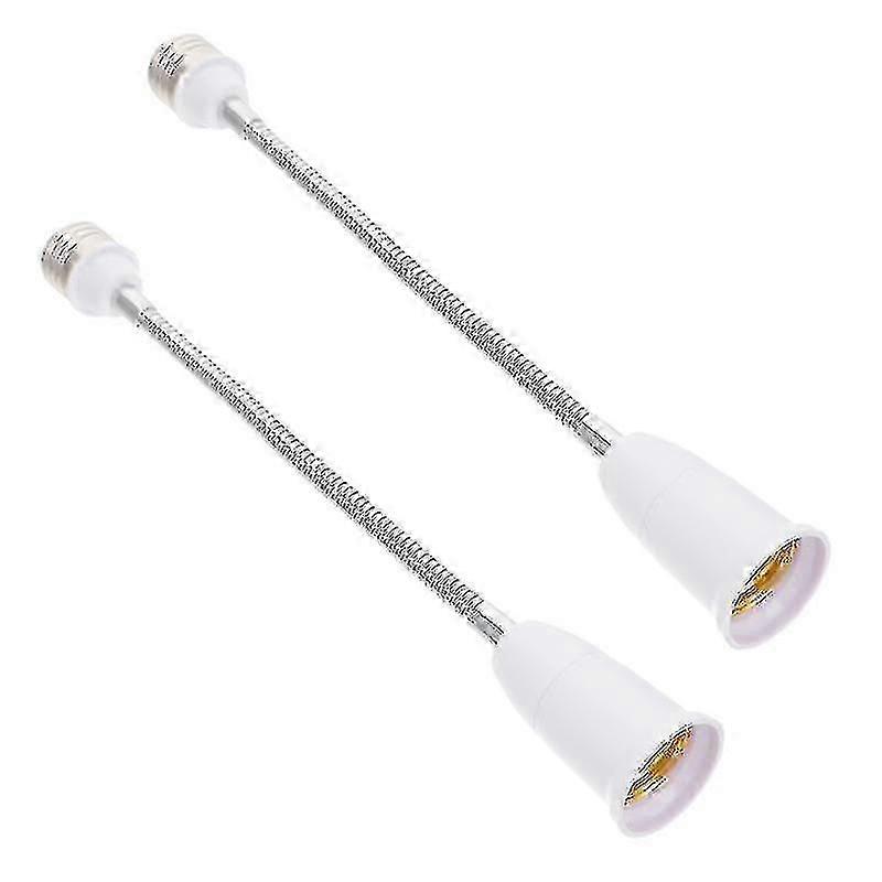 2pcs Flexible E27 a E27 Bombilla Socket Extensor Convertidores de luz Extensiones