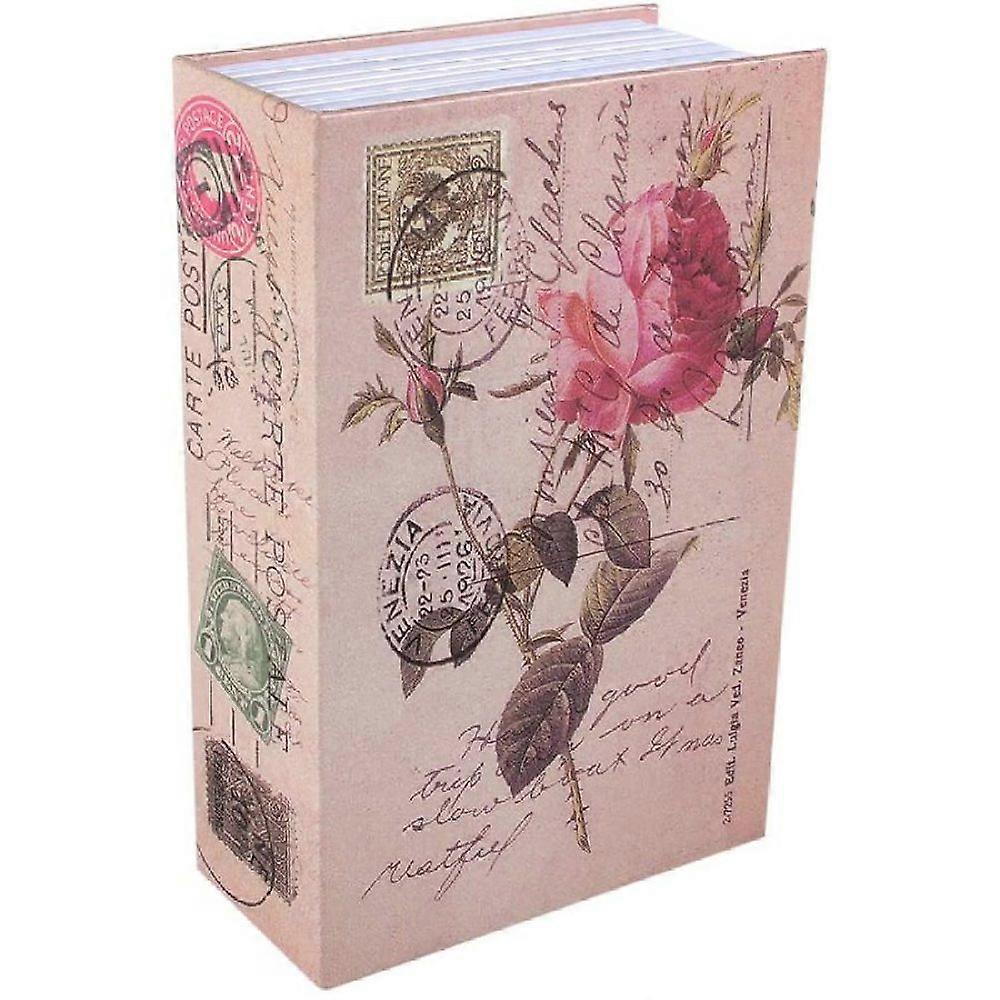 Security Box, Haofy Book Safe with Key, Dictionary Shaped Cash Box, Lockable Book Safe for Storing Money, Rose Diary Style