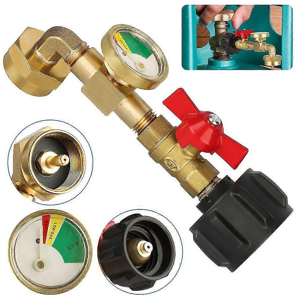 Qcc1 Propane Refill Adapter 1lb To 5-40lb Tank W/gauge And On-off Control V