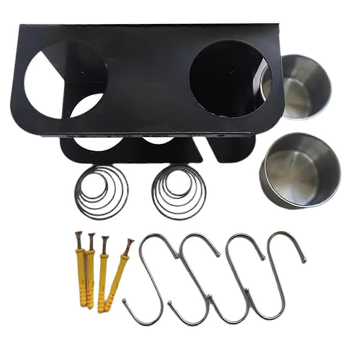 Wall Mount Grease- Storage Rack/Organizer,Hand Grease- Holder Rack for Workshop,Shop,Garage,with 2pc Drip Cups