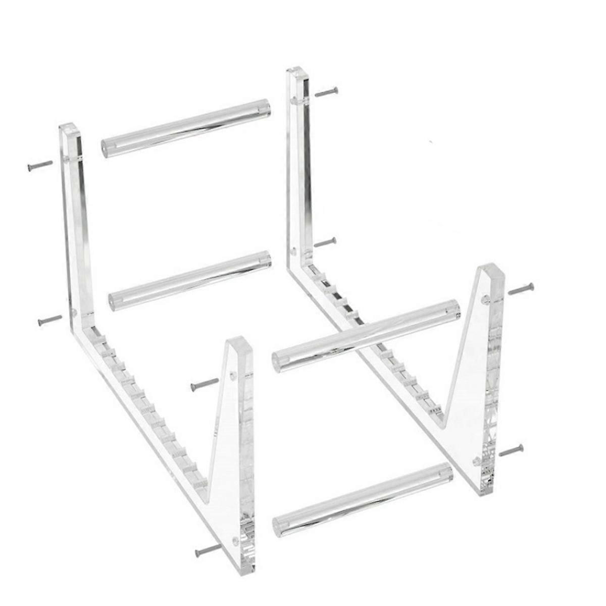 Clear Vinyl Record Stand Holder for Desktop Album Storage, Acrylic Vinyl Record Shelf Display