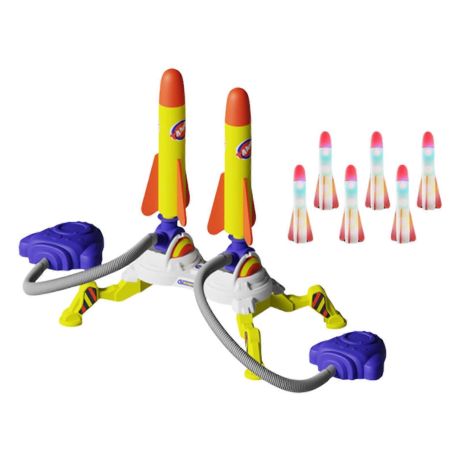 משגרי חלליות מתנות צעצוע לילדים מגיל 5 ומעלה צעצוע שיגור עצמי עם משאבה זוהר בחושך בחוץ משחק