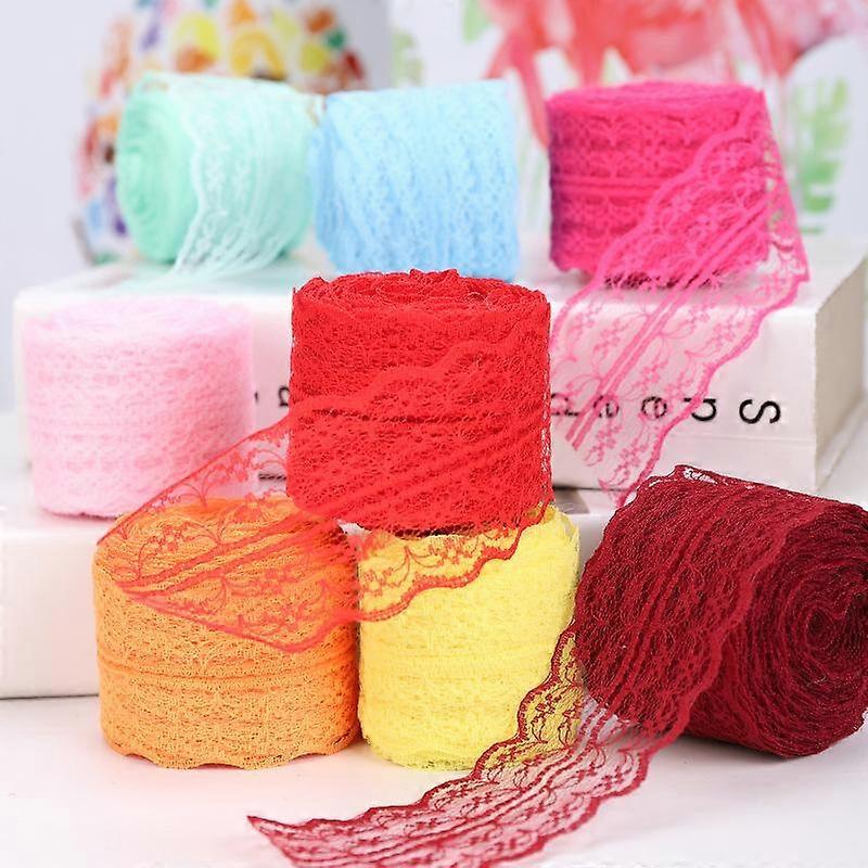 Beautiful 10 Meter Lace Ribbon Tape Width 45MM Trim Fabric DIY Embroidered Net Cord for Sewing Decoration African Lace Fabric